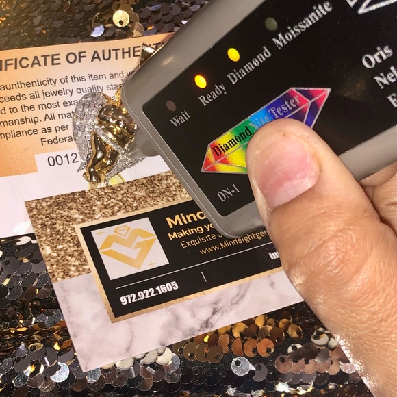 Real diamond angel pendant, not CZ not moissanite, genuine diamond angel charm - Picture 3 of 7